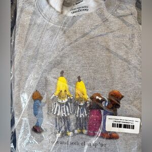 Unisex Retrokid Bananas in Pyjamas Grey Sweatshirt